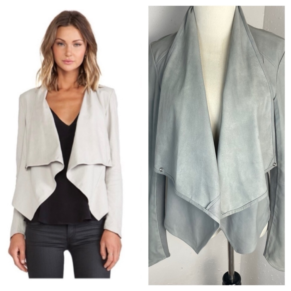 LAMARQUE Madison Drape Goat Nappalan & Ponte Jacket Size S